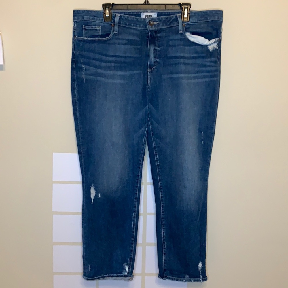 Paige High Rise Jimmy Jimmy Crop Jeans Size 34